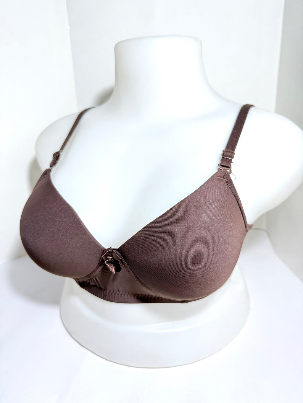 Brown Polyamide Padded Bra | Soft Comfort & Everyday Support