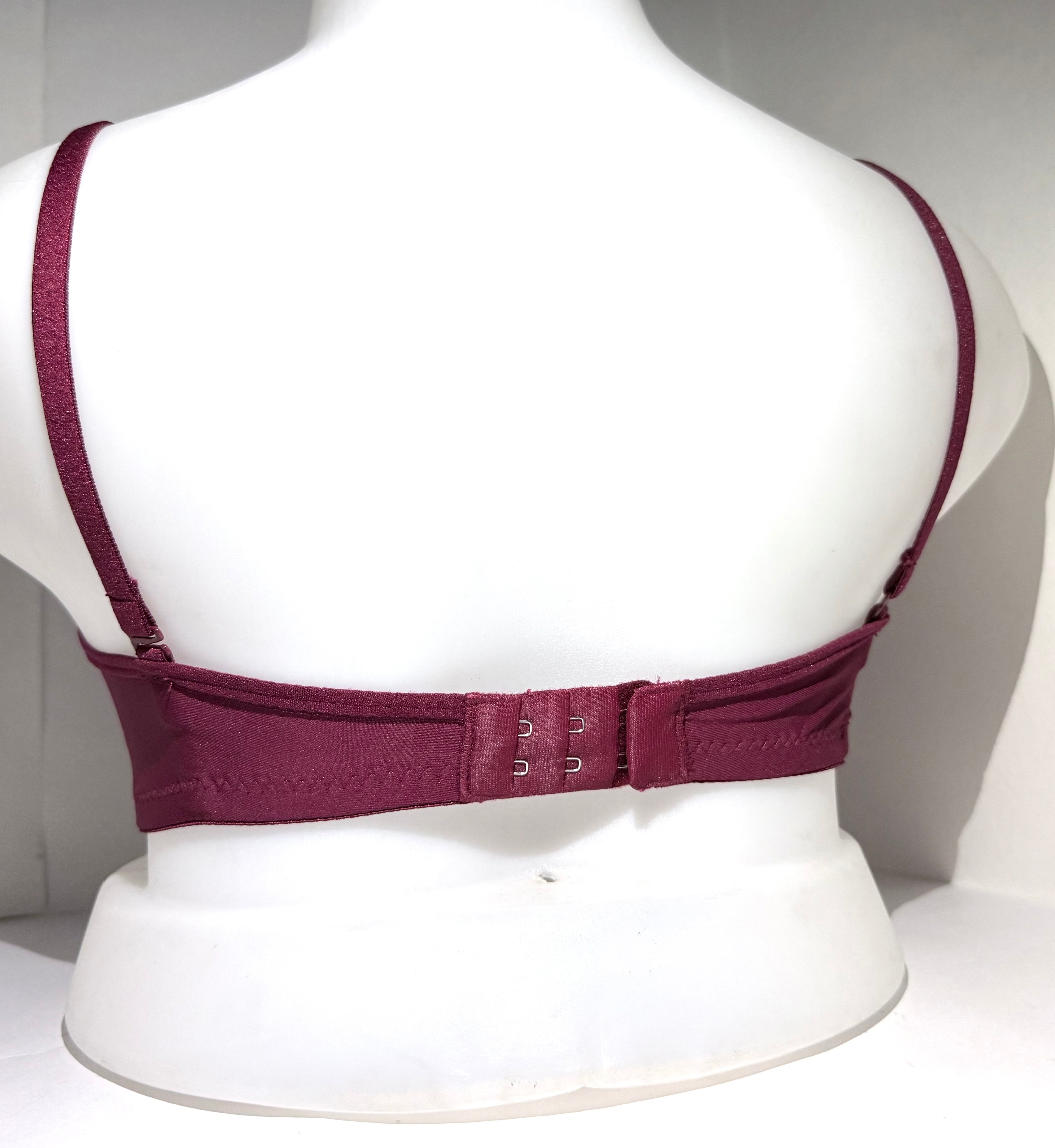 Maroon Polyamide Padded Bra | Soft, Comfortable Everyday Support