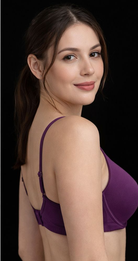 Combo of 3 Cotton Padded Bras – Pink, Maroon & Purple | Soft Everyday Comfort | Best Value Pack