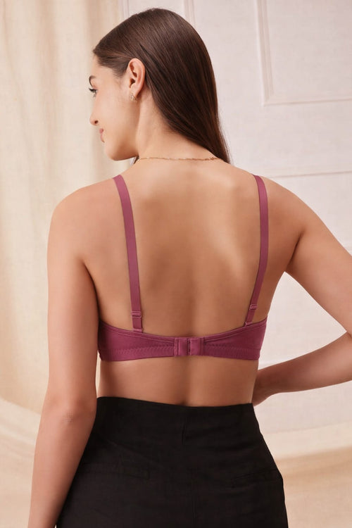 Cherry Mist Polyamide Padded Bra | Soft Comfort & Everyday Support