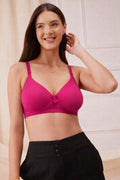 Product Title  Rose Pink Polyamide Padded Bra | Soft, Comfortable Everyday Support