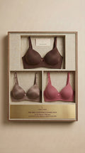 Seamless Padded Innerwear Combo Pack of 3 – Coffee, Latte Beige & Peach | Soft Comfort Everyday Wear