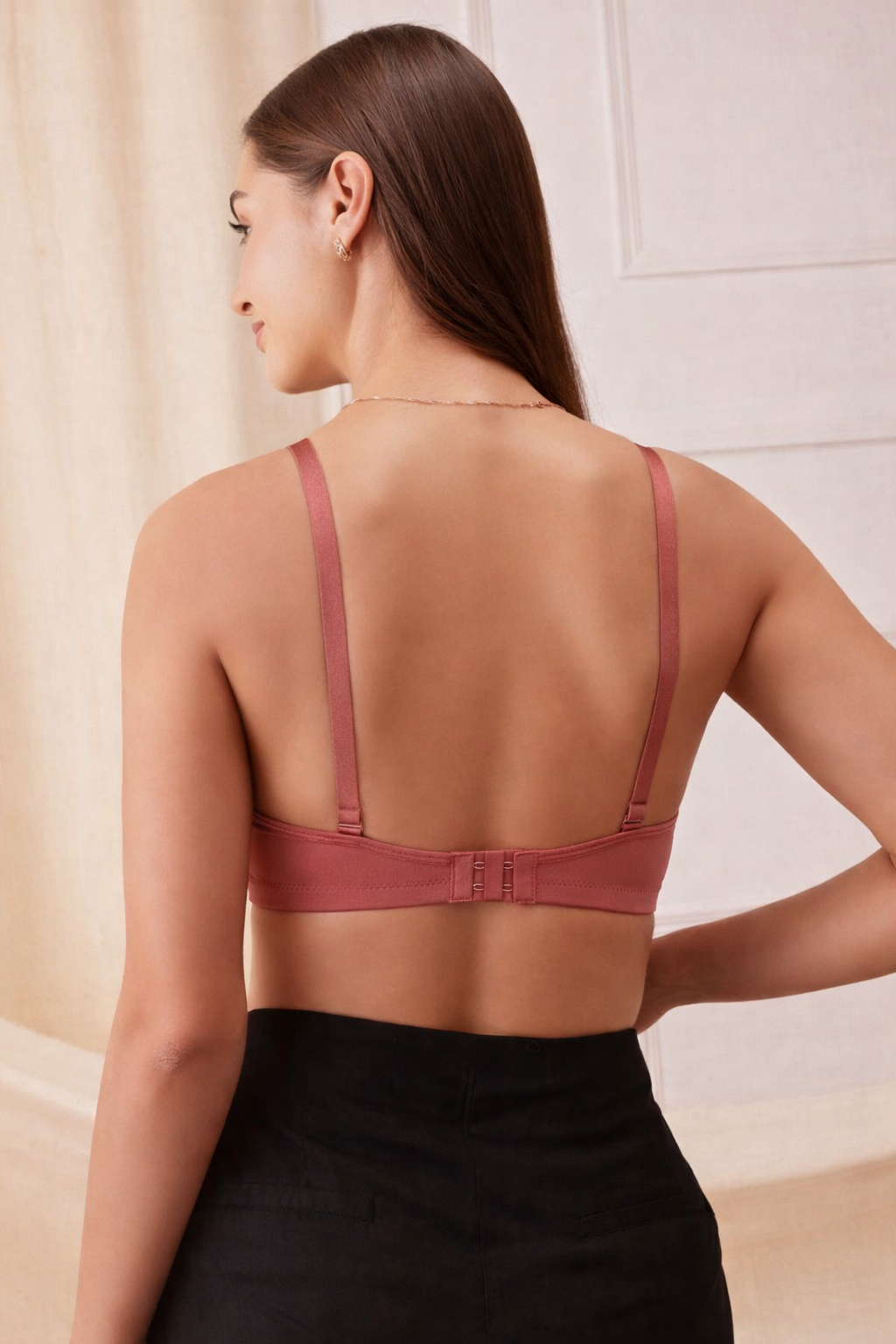 Peach Colour Nylon Polyamide Bra – Soft, Breathable & Comfortable Fit